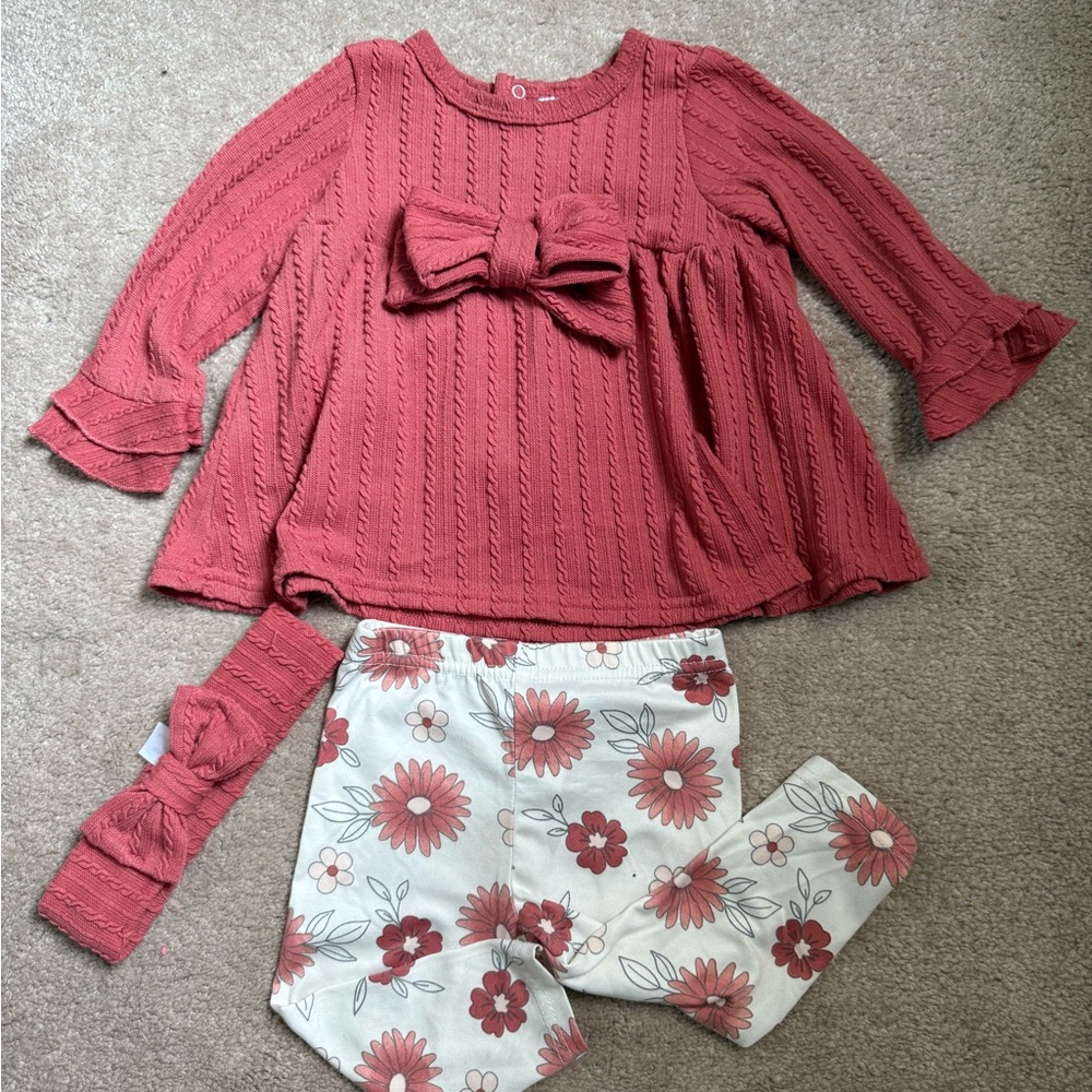 Chic Pink and White Matching Set with Elegant Design